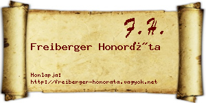 Freiberger Honoráta névjegykártya